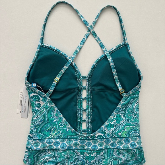 Bleu Rod Beattie COASTAL COOL PLUNGE ONE-PIECE SWIMSUIT Size 8 Women - Picture 11 of 15